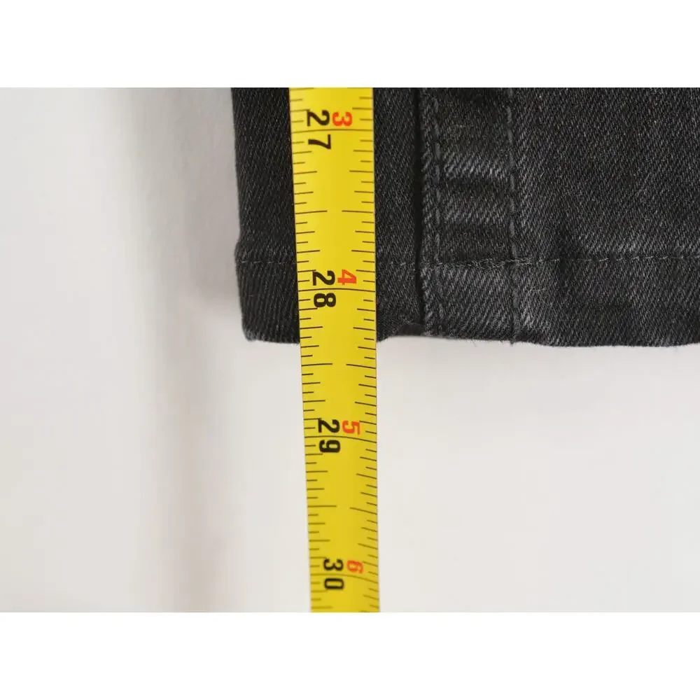 True Religion Jeans Men Size 33x28 Tailored Black Washed White Horseshoe Stretch